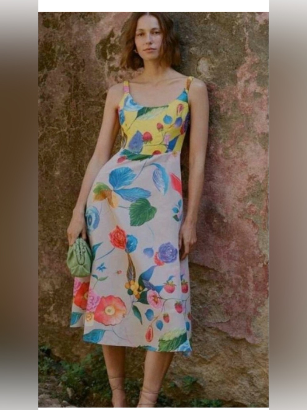 Tuckernuck NEW Vivid Jardin Dominique Fit and Flare Floral Midi Sun Dress L - Picture 1 of 10